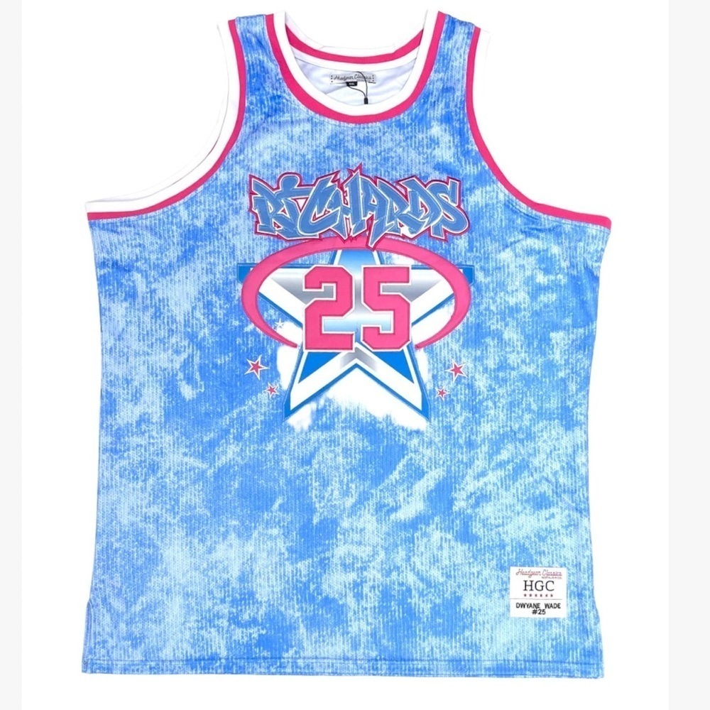 Headgear Classics Embroidered Dwyane Wade Richards High School Jersey Size 2XL